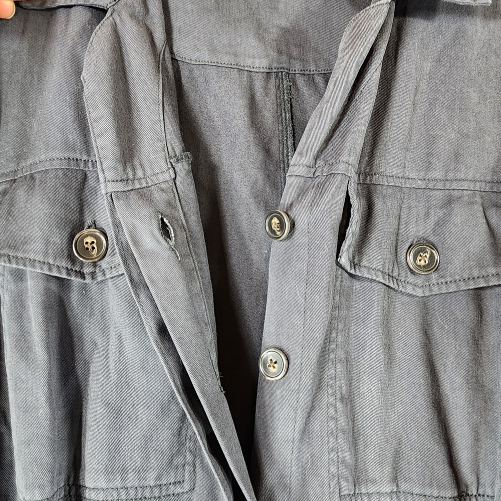 Anthropologie Unpublished Utility Jumpsuit Coveralls Womens M Blue Belted EUC - Picture 14 of 16